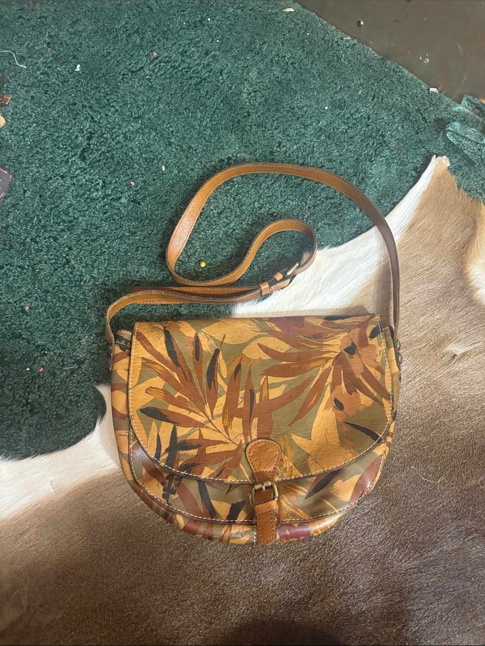 Patricia Nash palm leaves crossbody bag